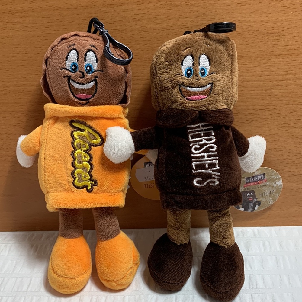 “Hershey & Reese” Backpack Clip Plush from Chocolate World Niagara Falls